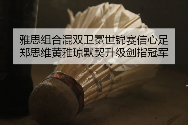 雅思组合混双卫冕世锦赛信心足 郑思维黄雅琼默契升级剑指冠军